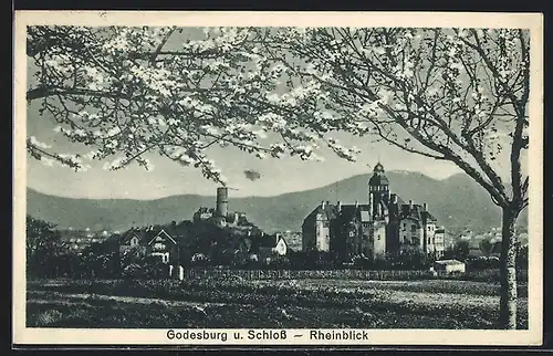 AK Godesberg, Rheinblick zum Schloss und Godesburg