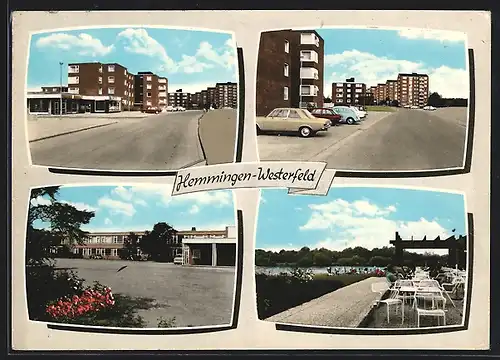 AK Hemmingen-Westerfeld, Terrassencafe, Strassenpartie, Ortspartie