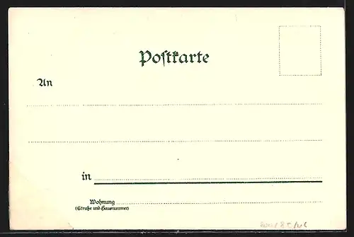 Lithographie München, Justizpalast mit Strasse und Passanten