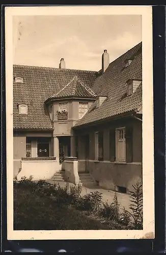 AK Essen, Kolonie Alfredshof, Blick auf Hauseingang