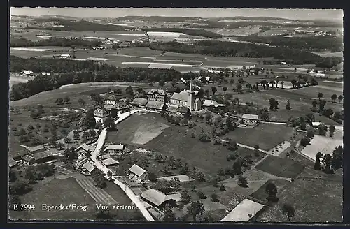 AK Ependes /Frbg., Vue aérienne