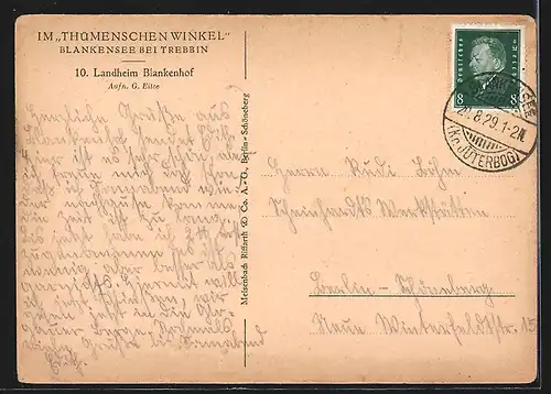 AK Blankensee bei Trebbin, Landheim Blankenhof