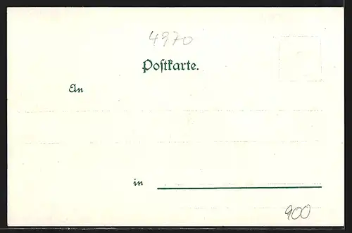 Lithographie Bad Oeynhausen, Soolbad, Farne-Villa, Ort vom Thurm der ev. Kirche aus