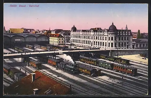 AK Basel, Züge im Hauptbahnhof