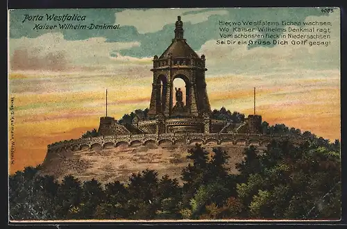 AK Porta Westfalica, Kaiser-Wilhelm-Denkmal