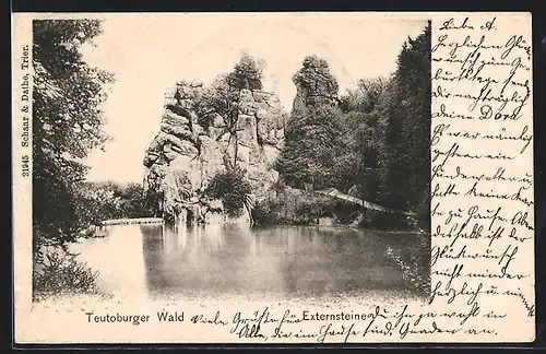 AK Externsteine / Teutoburger Wald, Partie am Wasser