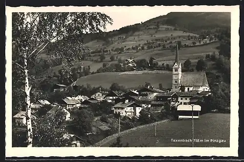 AK Taxenbach im Pinzgau, Ortsansicht mit Kirche