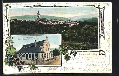 AK Rauenthal i. Rhg., Restaurant Rauenthaler Winzer-Verein, Totalansicht
