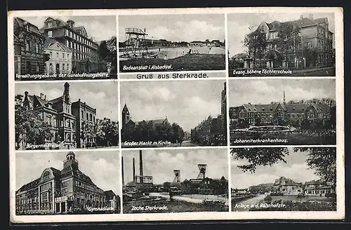 AK Sterkrade, Verwaltung der Gutehoffnungshütte, Zeche Sterkrade, Johanniterkrankenhaus