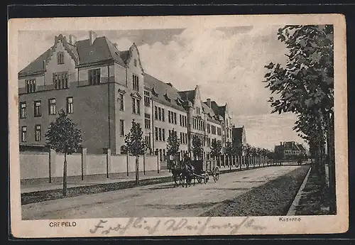 AK Crefeld, Strassenpartie bei der Kaserne