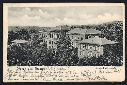 AK Berlin-Steglitz, Königl. Blindenanstalt