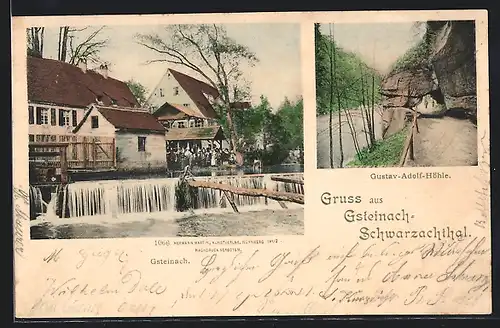AK Gsteinach, Restauration Schwarzachtal, Gustav-Adolf-Höhle