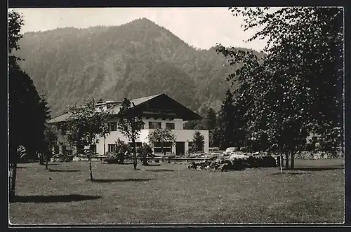 AK Rottach-Egern, Strandhotel Prasserbad gegen die Berge