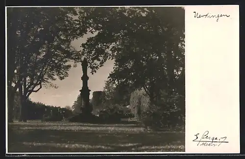 AK Uerdingen, Denkmal im Park