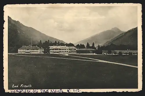 AK Bad Kreuth, Gebäudekomplex in Berglandschaft
