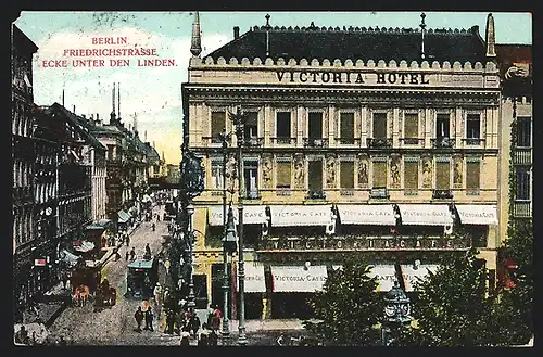 AK Berlin, Friedrichstrasse, Ecke Unter den Linden