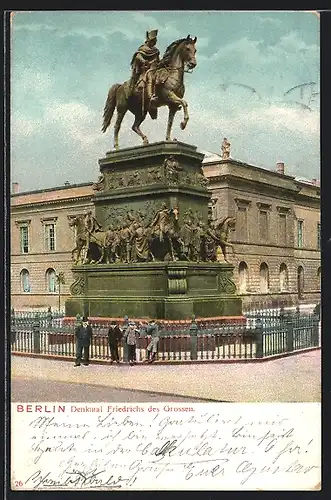 AK Berlin, Denkmal Friedrichs des Grossen