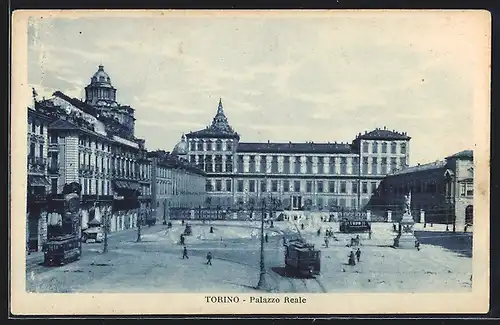 AK Torino, Palazzo Reale, Strassenbahn