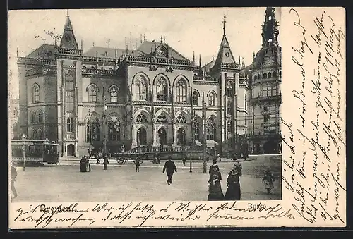 AK Bremen, Börse mit Strassenbahn