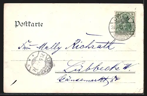 AK Köln-Neustadt, Strassenbahn auf dem Hohenzollernring