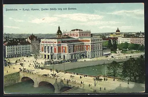 AK Stockholm, Kungl. Operan, Gustav Adolfa torg och Norrbo