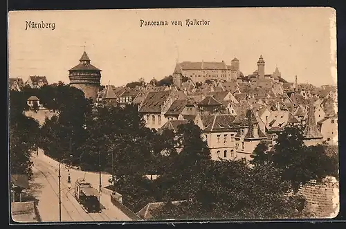 AK Nürnberg, Panorama vom Hallertor