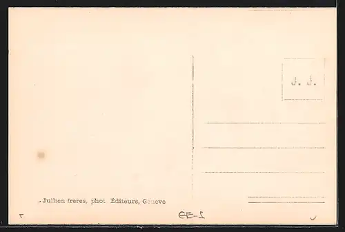 AK Genève, Vue générale, Strassenbahn