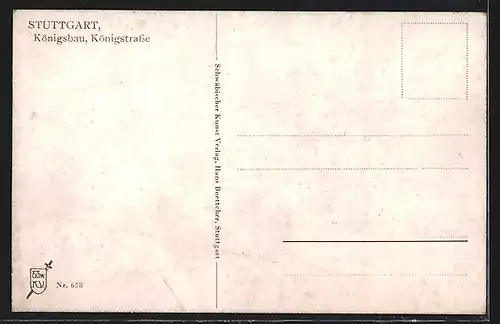 AK Stuttgart, Strassenbahn vor dem Königsbau, Königstrasse