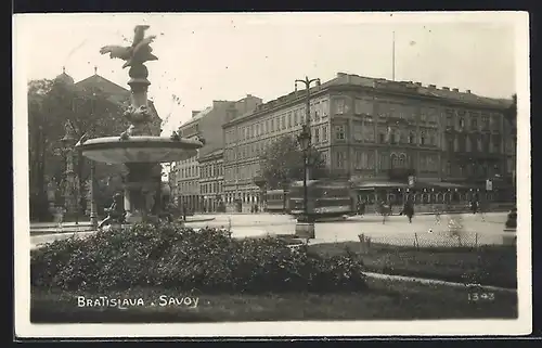 AK Bratislava, Savoy, Strassenbahn