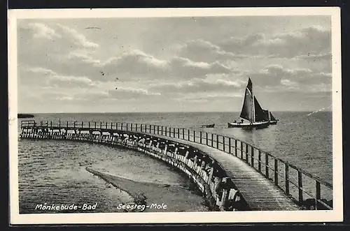 AK Mönkebude-Bad, Seesteg-Mole & Segelboot