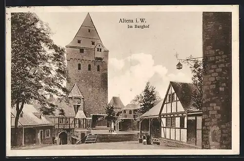 AK Altena i. W., Partie im Burghof