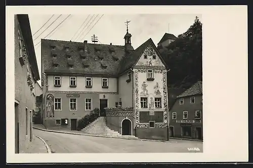 AK Ziegenrück / Saale, Blick auf Historisches Rathaus