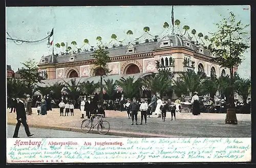 AK Hamburg-Neustadt, Alsterpavillon, Am Jungfernstieg