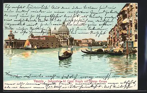 AK Venezia, Imboccatura del Canal Grande coll` Albergo Europa