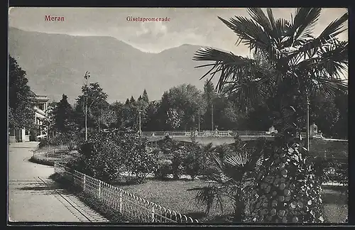 AK Meran, Partie an der Giselapromenade