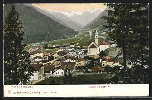 AK Gossensass, Gesamtansicht mit Kirche