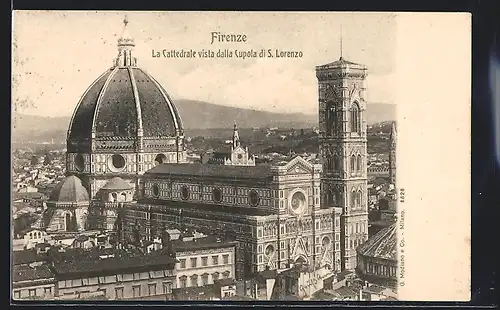 AK Firenze, La Cattedrale vista dalla Cupola di. S. Lorenzo