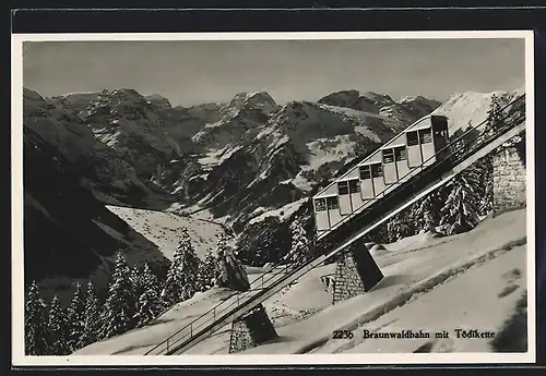 AK Braunwaldbahn mit Tödikette