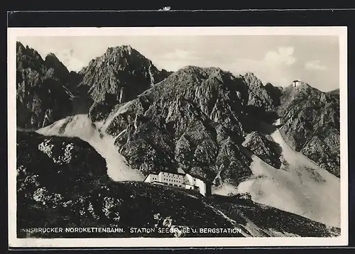 AK Innsbruck, Nordkettenbahn, Station Seegrube und Bergstation