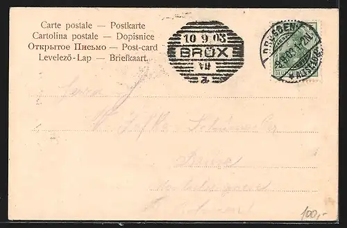 AK Dresden-Loschwitz, Gasthaus von Paul Rohr am Körnerplatz mit Blick zur Schwebebahn