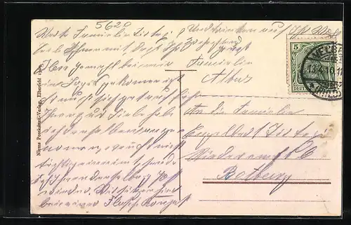 AK Velbert /Rhld., Totalansicht u. Strassenpartie mit Strassenbahn