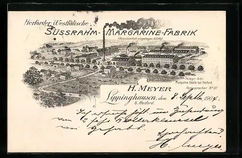 Lithographie Lippinghausen, Westfälische Süssrahm-Margarine-Fabrik H. Meyer