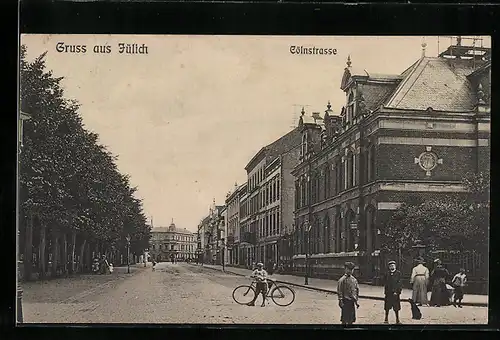 AK Jülich, Kölnstrasse mit Kindern