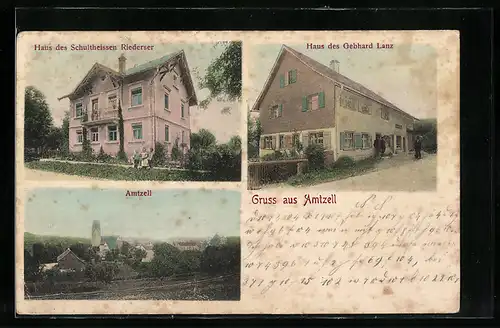 AK Amtzell, Haus des Schultheissen Riederser, Haus des Gebhard Lanz