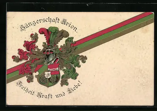 AK Studentenwappen der Sängerschaft Arion