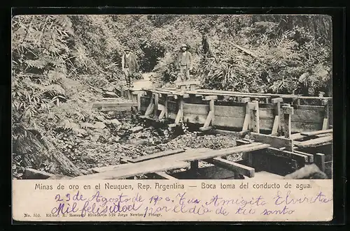 AK Neuquen, Minas de oro, Boca toma del conducto de agua, Goldminen