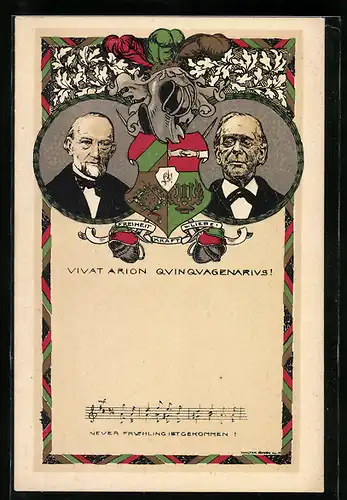 AK Leipzig, Quinquagenarius, Studentenwappen