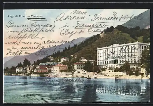 AK Tremezzo, Ortspartie am Lago di Como