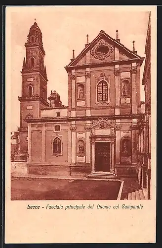 AK Lecce, Facciata principale del Duomo col Campanile