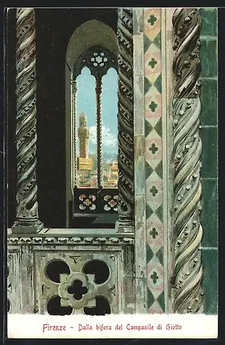 Künstler-AK Firenze, Dalla bifora del Campanile di Giotto